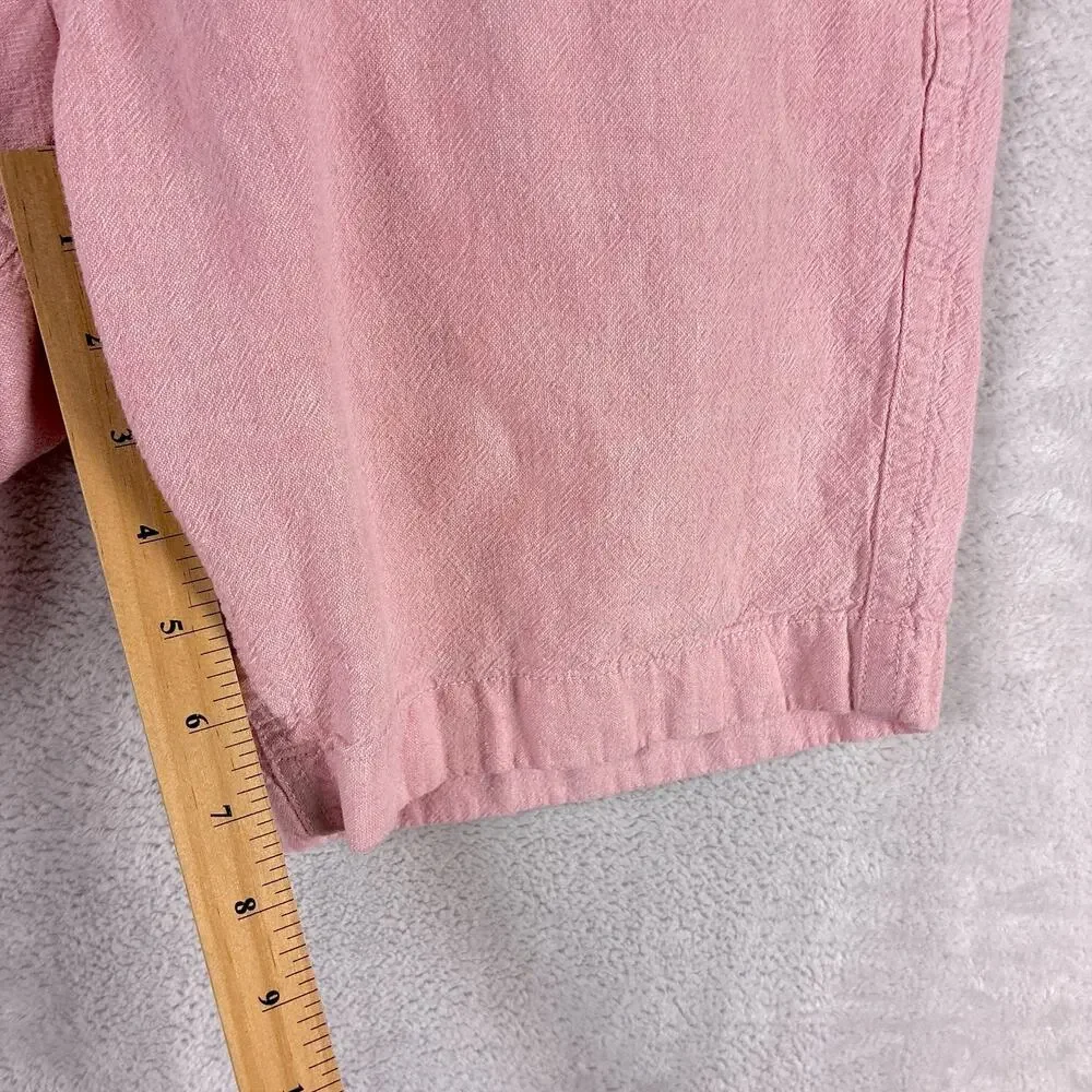 J.Crew Shorts Mens 31 (32) Pink Linen Blend Preppy Beach Hamptons Summer Luxury